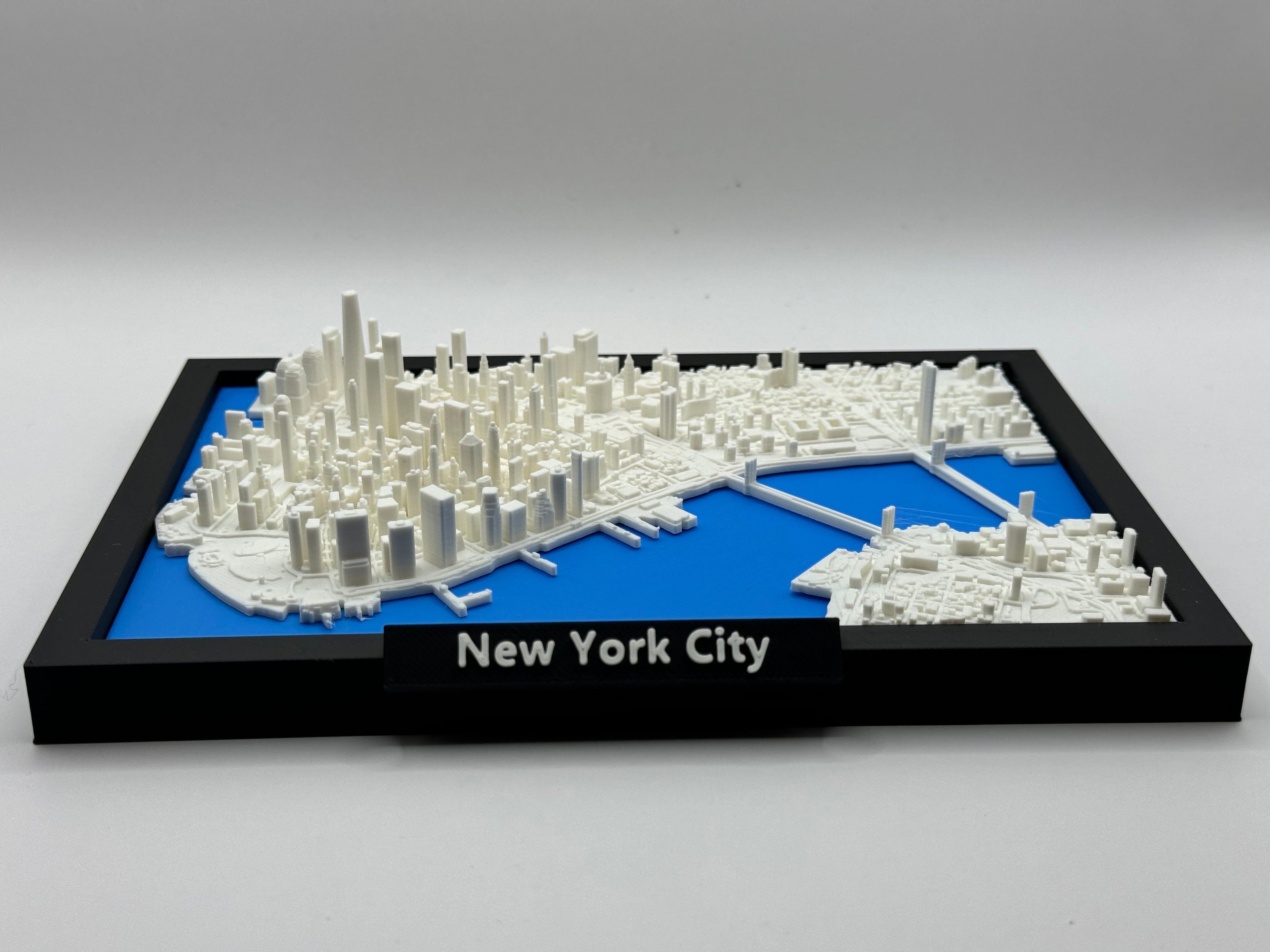 3D Geprinte Miniatuur van New York City – Gedetailleerde Stadskaart en Iconische Skyline - Premium Quality