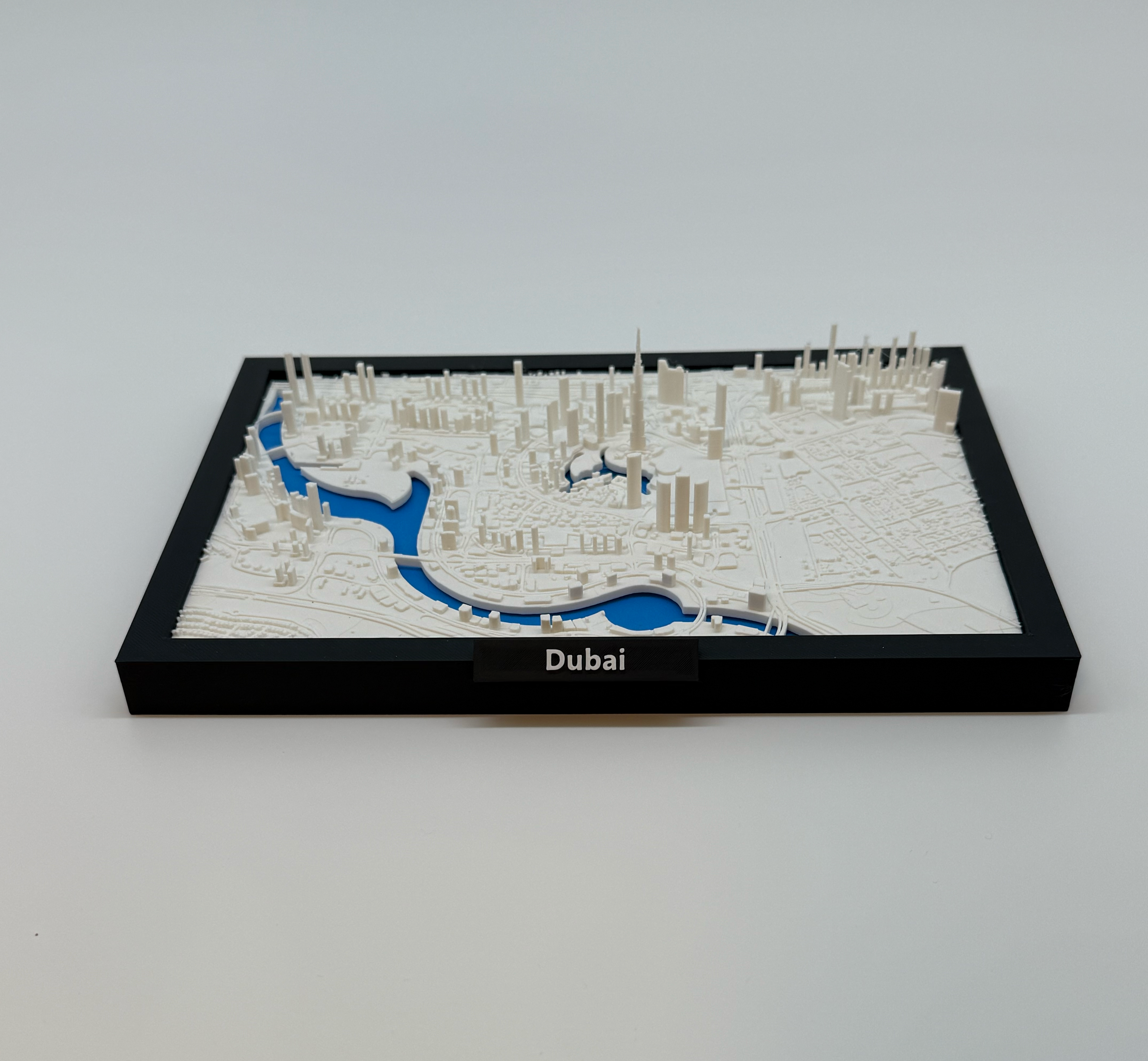 3D Geprinte Miniatuur van Dubai – Gedetailleerde Stadskaart en Skyline - Premium Quality