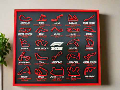 Kalender Formule 1 2025 - Premium Quality