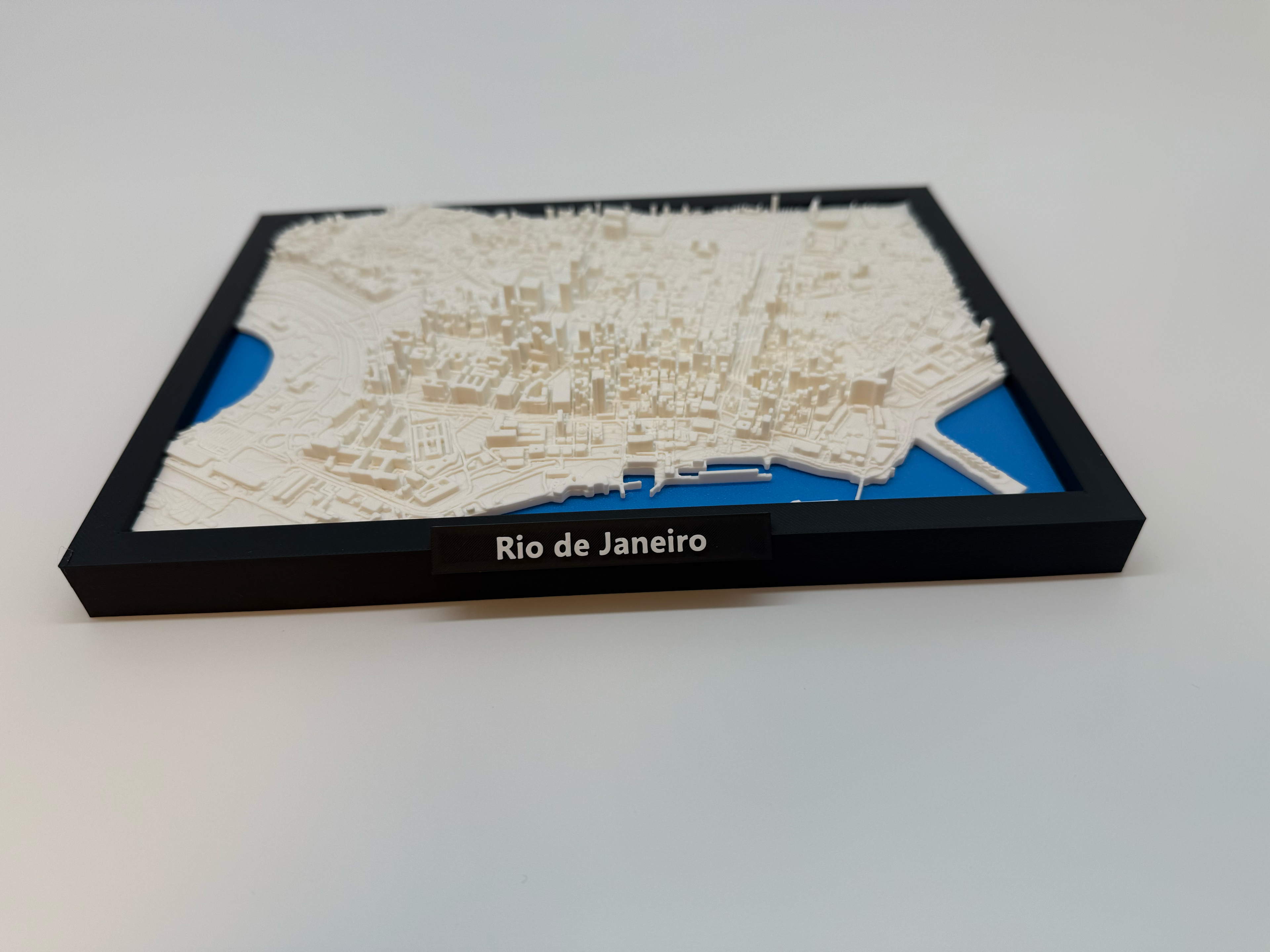 3D Geprinte Miniatuur van Rio de Janeiro – Gedetailleerde Stadskaart en Iconische Landschap - Premium Quality