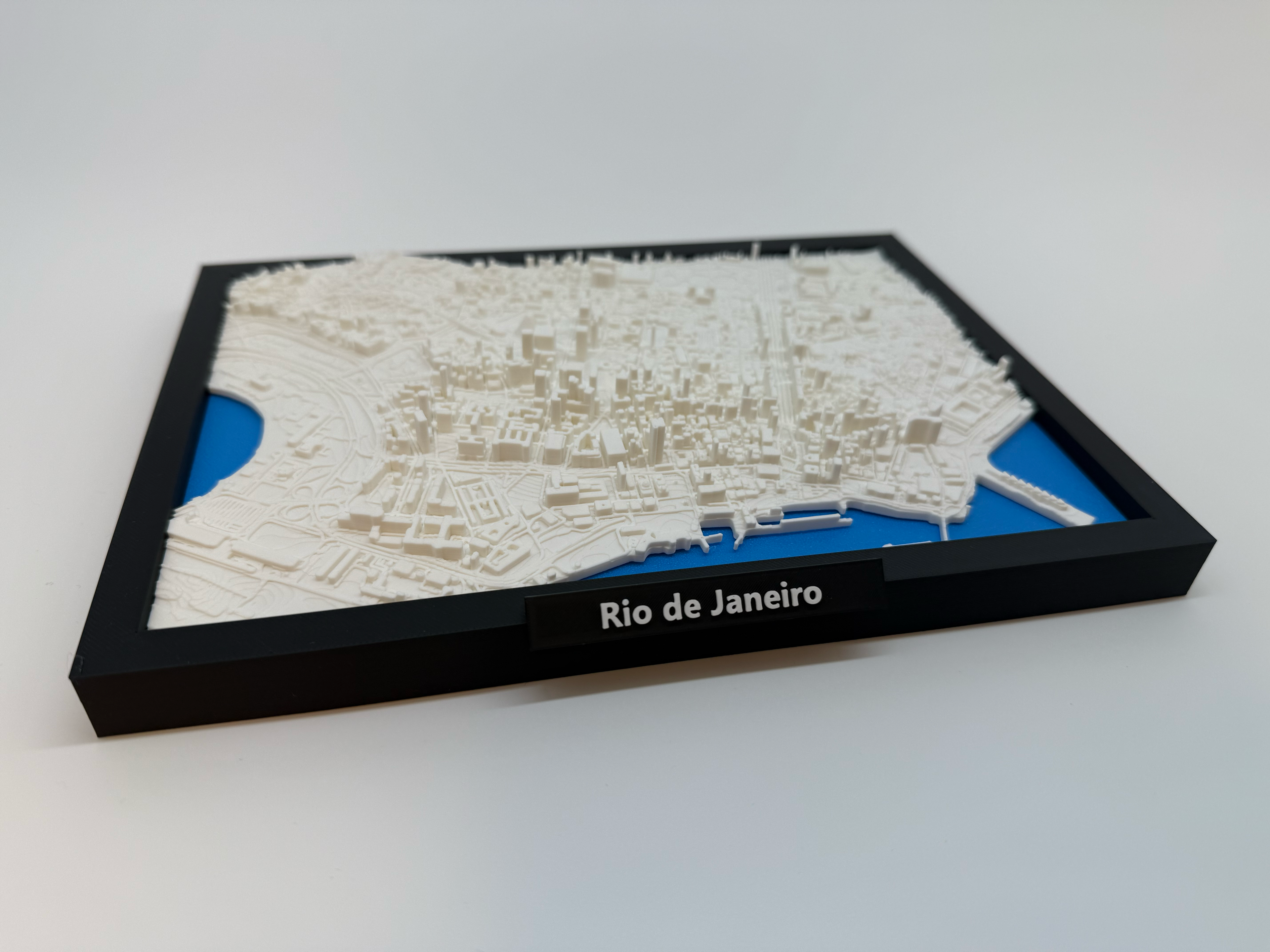 3D Geprinte Miniatuur van Rio de Janeiro – Gedetailleerde Stadskaart en Iconische Landschap - Premium Quality