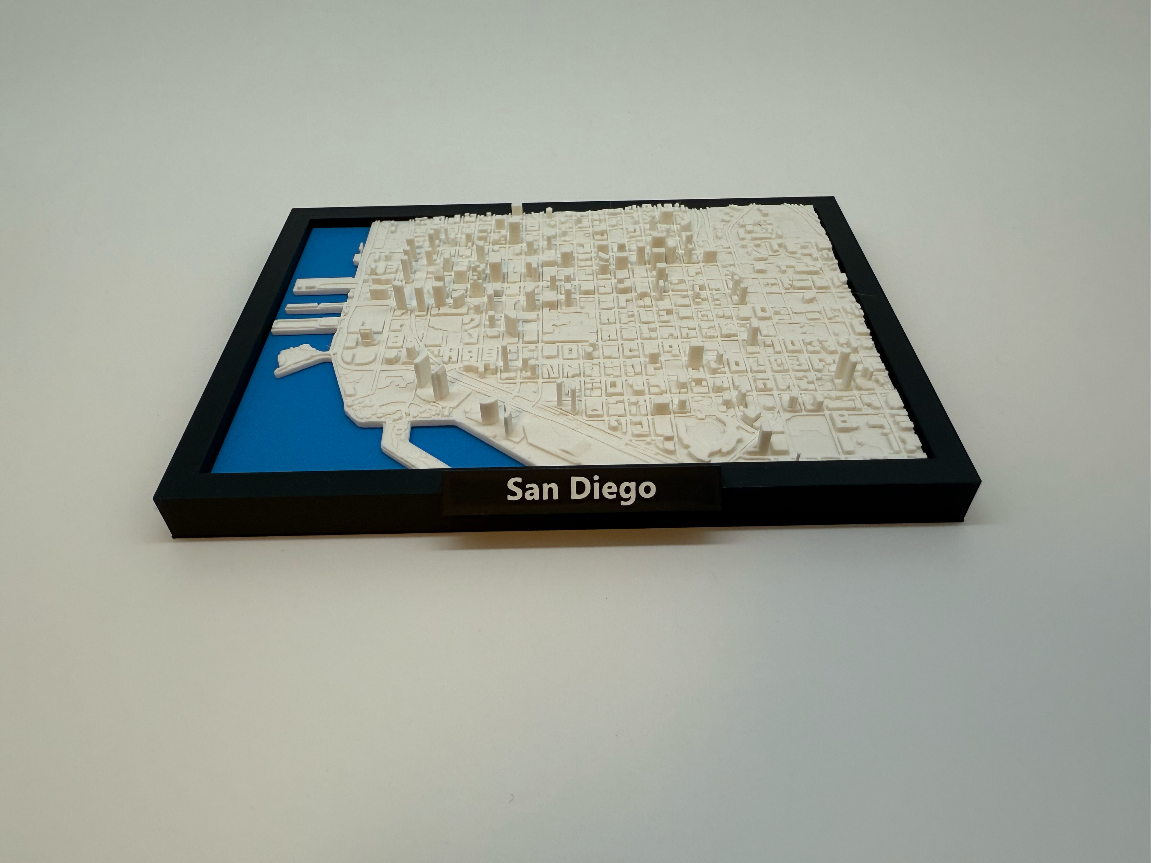 3D Geprinte Miniatuur van San Diego – Gedetailleerde Stadskaart en Skyline - Premium Quality