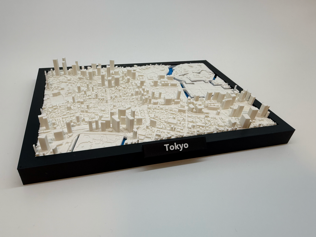 3D Geprinte Miniatuur van Tokyo – Gedetailleerde Stadskaart en Skyline - Premium Quality