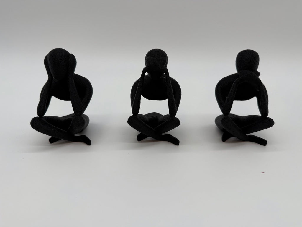 „Hören, Sehen und Schweigen“ Bilder – Minimalistisches Design – Premium Qualität