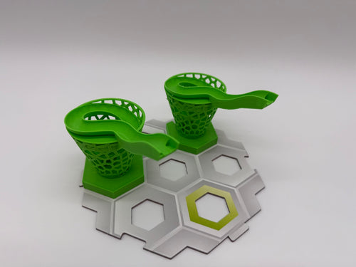 GraviTrax Compatibele Trechter Tunnels – Set van 2, Wit - Premium Quality