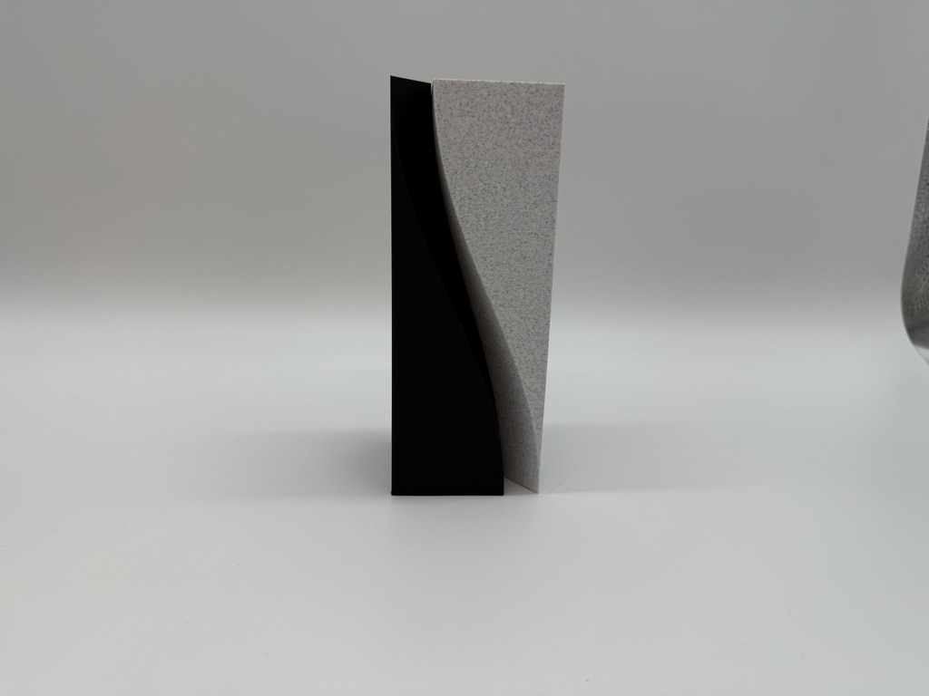 Moderne Design Bloempot – Zwart en Grijs Geometrisch Kunststof – Minimalistisch Interieur Decoratie