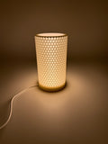 Tafellamp 'Honey' met Honingraatpatroon en Cilindervormige Kap – Warme Sfeerverlichting