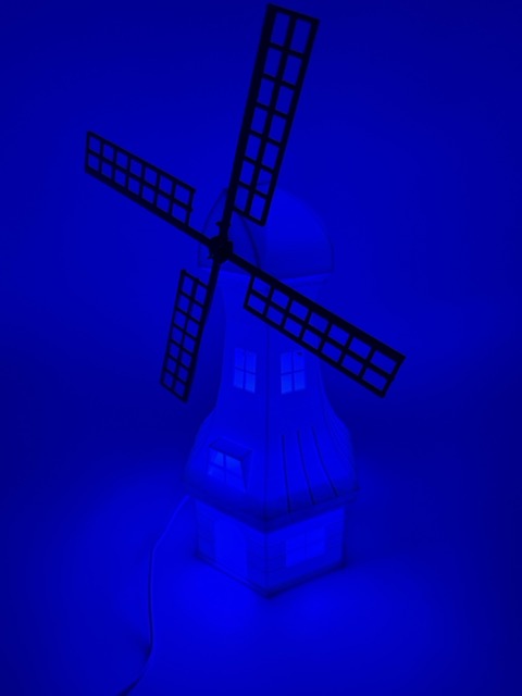 Decoratieve Tafellamp 'Mill' in de Vorm van een Windmolen – Unieke Sfeerlamp met Warm Licht