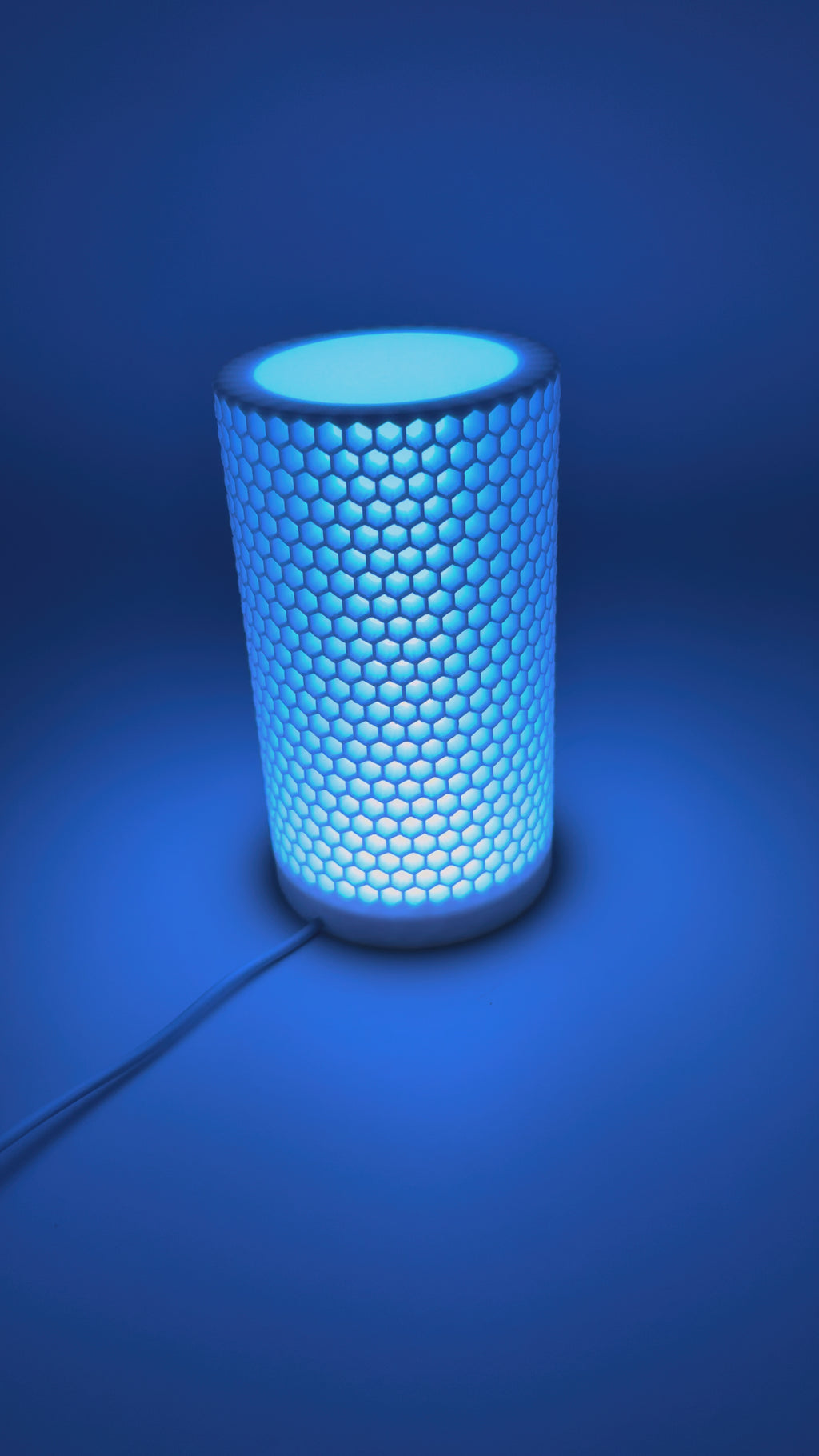 Tafellamp 'Honey' met Honingraatpatroon en Cilindervormige Kap – Warme Sfeerverlichting