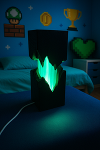 Design Tafellamp 'Split' met Gespleten Zwart Design en Kleurenwissel – Sfeerlamp met Afstandsbediening